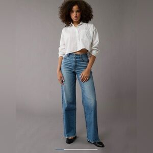 Copy AE Curvy Super High-Rise Baggy Straight Jeans